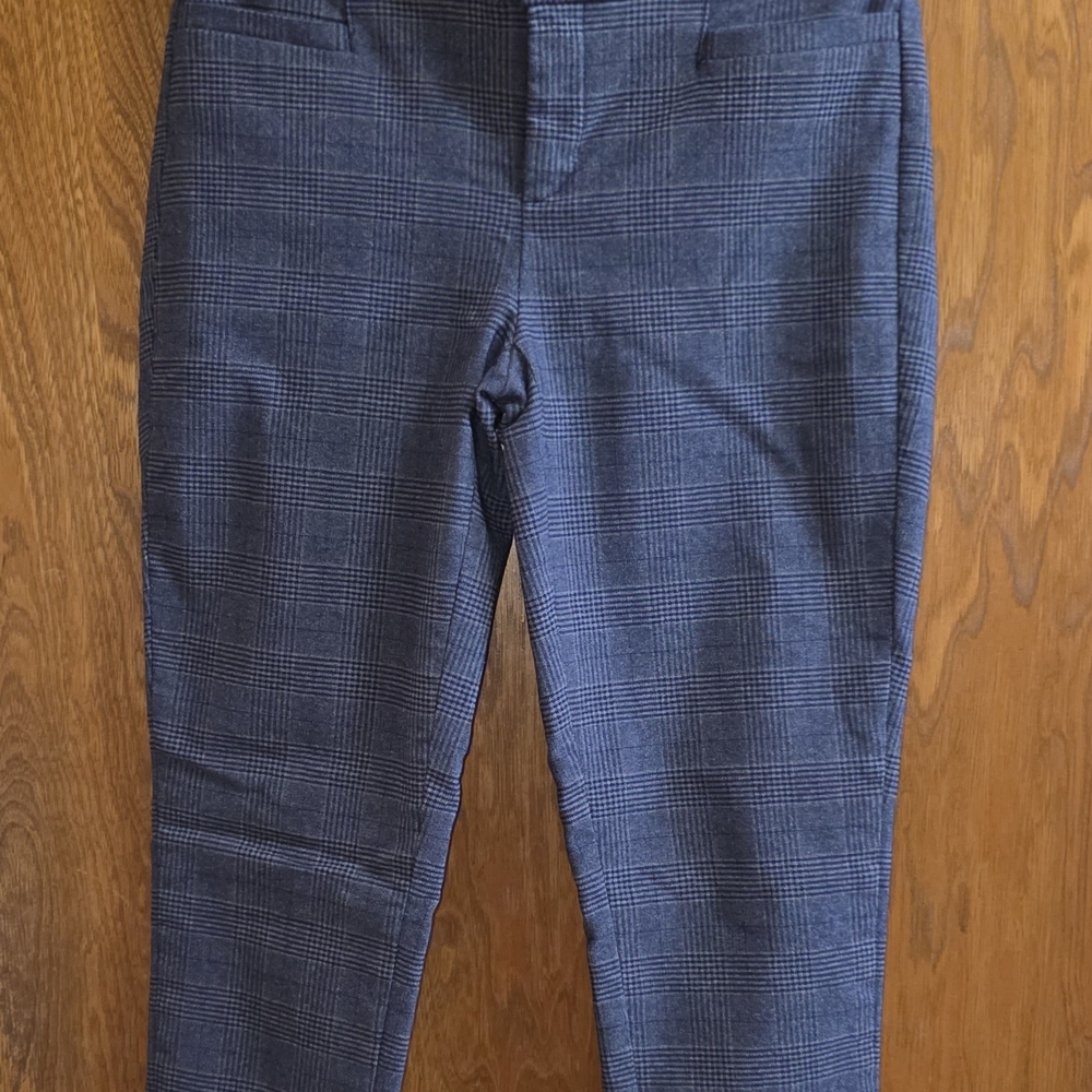 Banana Republic Women's Navy Checkered Pants